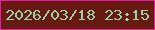 文字の大きさ：3、枠の色：e41ea1、背景の色：671a11、文字の色：9bd1aa 無料ブログパーツのブログ時計