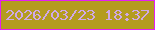 文字の大きさ：1、枠の色：e41ff4、背景の色：b49c20、文字の色：cfa9e8 無料ブログパーツのブログ時計