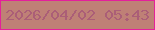 文字の大きさ：1、枠の色：e4209b、背景の色：bf8076、文字の色：ab5e77 無料ブログパーツのブログ時計