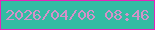 文字の大きさ：2、枠の色：e425ba、背景の色：33bca3、文字の色：d491c9 無料ブログパーツのブログ時計