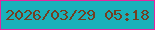 文字の大きさ：1、枠の色：e4269f、背景の色：19b1ba、文字の色：733f21 無料ブログパーツのブログ時計