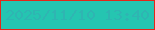 文字の大きさ：1、枠の色：e42719、背景の色：25c5b1、文字の色：2fb5b2 無料ブログパーツのブログ時計
