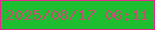 文字の大きさ：3、枠の色：e42992、背景の色：1fbd30、文字の色：bd546e 無料ブログパーツのブログ時計