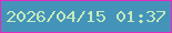 文字の大きさ：2、枠の色：e42bc1、背景の色：4493b9、文字の色：c5eabc 無料ブログパーツのブログ時計