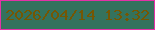 文字の大きさ：2、枠の色：e431a7、背景の色：34725d、文字の色：755603 無料ブログパーツのブログ時計
