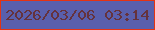 文字の大きさ：2、枠の色：e43313、背景の色：595fac、文字の色：65323d 無料ブログパーツのブログ時計