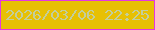 文字の大きさ：2、枠の色：e437e2、背景の色：e7c004、文字の色：c3ce9c 無料ブログパーツのブログ時計