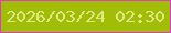 文字の大きさ：1、枠の色：e439c7、背景の色：a2bd08、文字の色：dee983 無料ブログパーツのブログ時計
