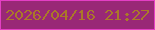 文字の大きさ：4、枠の色：e43fc4、背景の色：992876、文字の色：aa7929 無料ブログパーツのブログ時計