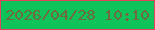 文字の大きさ：3、枠の色：e44360、背景の色：0ec45a、文字の色：70693b 無料ブログパーツのブログ時計