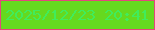 文字の大きさ：2、枠の色：e4457c、背景の色：65d91f、文字の色：40ec5c 無料ブログパーツのブログ時計