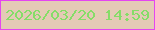 文字の大きさ：3、枠の色：e446f0、背景の色：e4cab6、文字の色：85dd68 無料ブログパーツのブログ時計