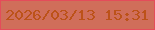 文字の大きさ：2、枠の色：e44c5a、背景の色：d06e5a、文字の色：bc5219 無料ブログパーツのブログ時計