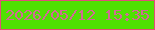 文字の大きさ：4、枠の色：e44d79、背景の色：50e102、文字の色：d16b94 無料ブログパーツのブログ時計