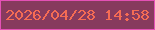 文字の大きさ：2、枠の色：e451b6、背景の色：873a5e、文字の色：f56c54 無料ブログパーツのブログ時計