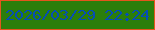 文字の大きさ：3、枠の色：e4551d、背景の色：2b7e0b、文字の色：054db7 無料ブログパーツのブログ時計