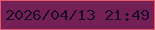 文字の大きさ：4、枠の色：e45768、背景の色：742057、文字の色：1d0d28 無料ブログパーツのブログ時計