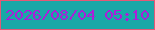文字の大きさ：1、枠の色：e45976、背景の色：19a8a7、文字の色：ab1dd9 無料ブログパーツのブログ時計