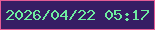 文字の大きさ：4、枠の色：e45b95、背景の色：371d64、文字の色：6eeda0 無料ブログパーツのブログ時計