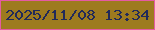 文字の大きさ：4、枠の色：e45ba3、背景の色：9d7b1f、文字の色：212a59 無料ブログパーツのブログ時計
