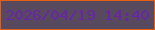 文字の大きさ：3、枠の色：e45d13、背景の色：574a5f、文字の色：6925a3 無料ブログパーツのブログ時計