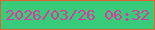 文字の大きさ：4、枠の色：e46136、背景の色：38cc7a、文字の色：da39a2 無料ブログパーツのブログ時計
