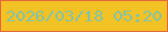 文字の大きさ：3、枠の色：e4663d、背景の色：f3c224、文字の色：84c3a7 無料ブログパーツのブログ時計