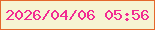 文字の大きさ：3、枠の色：e4682b、背景の色：f6f4d2、文字の色：f22b92 無料ブログパーツのブログ時計