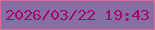 文字の大きさ：4、枠の色：e46893、背景の色：876fa4、文字の色：aa0374 無料ブログパーツのブログ時計