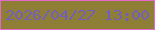 文字の大きさ：1、枠の色：e468cc、背景の色：8e7e36、文字の色：745ebd 無料ブログパーツのブログ時計