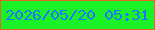 文字の大きさ：5、枠の色：e46924、背景の色：1af126、文字の色：1e75ff 無料ブログパーツのブログ時計