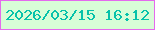 文字の大きさ：4、枠の色：e46aed、背景の色：d8fdd7、文字の色：07c2aa 無料ブログパーツのブログ時計