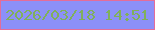 文字の大きさ：2、枠の色：e46d99、背景の色：8c90f8、文字の色：80b05b 無料ブログパーツのブログ時計