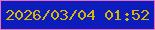 文字の大きさ：2、枠の色：e46eca、背景の色：0c1dbc、文字の色：ddb30a 無料ブログパーツのブログ時計