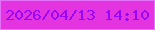 文字の大きさ：2、枠の色：e471f9、背景の色：e434e0、文字の色：9807f8 無料ブログパーツのブログ時計