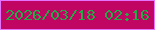 文字の大きさ：3、枠の色：e474fe、背景の色：c10563、文字の色：24a843 無料ブログパーツのブログ時計