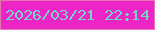 文字の大きさ：1、枠の色：e477ae、背景の色：ed25c7、文字の色：75d6c5 無料ブログパーツのブログ時計
