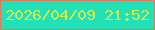 文字の大きさ：5、枠の色：e4785d、背景の色：22e1b6、文字の色：d2eb4e 無料ブログパーツのブログ時計