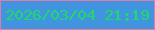 文字の大きさ：2、枠の色：e479ab、背景の色：4095de、文字の色：1bdc6a 無料ブログパーツのブログ時計