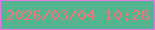 文字の大きさ：4、枠の色：e479e6、背景の色：53b48f、文字の色：f07679 無料ブログパーツのブログ時計