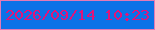 文字の大きさ：5、枠の色：e47ab6、背景の色：0c72e7、文字の色：e1147a 無料ブログパーツのブログ時計