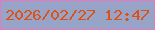 文字の大きさ：5、枠の色：e47abd、背景の色：98a4c7、文字の色：db5116 無料ブログパーツのブログ時計
