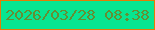 文字の大きさ：2、枠の色：e47c03、背景の色：07e591、文字の色：648e33 無料ブログパーツのブログ時計