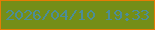 文字の大きさ：2、枠の色：e47c05、背景の色：748e18、文字の色：4c8d98 無料ブログパーツのブログ時計
