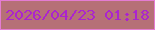 文字の大きさ：5、枠の色：e47cd3、背景の色：b67077、文字の色：ab24ce 無料ブログパーツのブログ時計