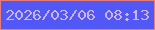文字の大きさ：2、枠の色：e47d7c、背景の色：5158f5、文字の色：ccb4ec 無料ブログパーツのブログ時計