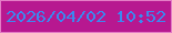 文字の大きさ：4、枠の色：e47dc6、背景の色：b71890、文字の色：3b88f0 無料ブログパーツのブログ時計
