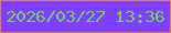 文字の大きさ：1、枠の色：e47e5b、背景の色：803efd、文字の色：76ce5d 無料ブログパーツのブログ時計