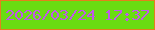 文字の大きさ：1、枠の色：e4801c、背景の色：6adc12、文字の色：c058e9 無料ブログパーツのブログ時計