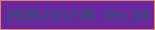 文字の大きさ：3、枠の色：e48268、背景の色：6b27a0、文字の色：245968 無料ブログパーツのブログ時計